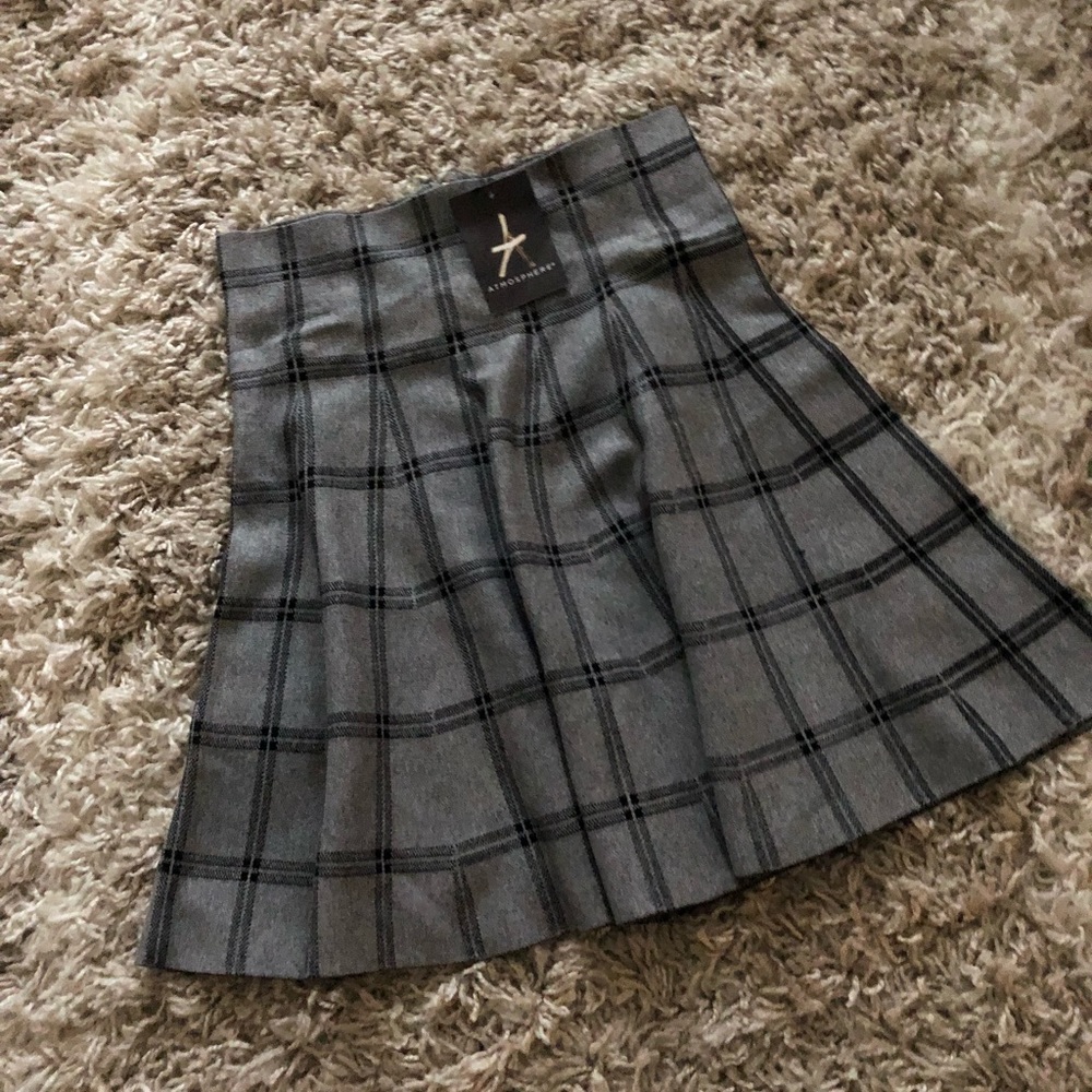Gray Plaid Miniskirt - NWT